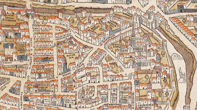 Plan de Paris dit Plan de Bâle tiré de Paris au temps dIgnace