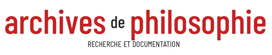 Logo Archives de philosophie