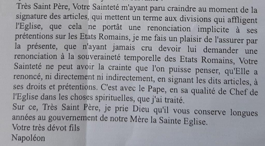 texte lettre Napoléon1